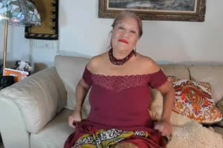 Mature Latina woman it is bedtime seductively undressing & putting on my nightie