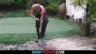 Cock hungry BBW seduces hunky man