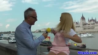 Teen babe banged in cowgirl pose by grandpa