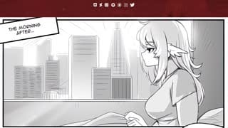 No Lunch Break - Episode 3 - Weight gain comic belly inflation