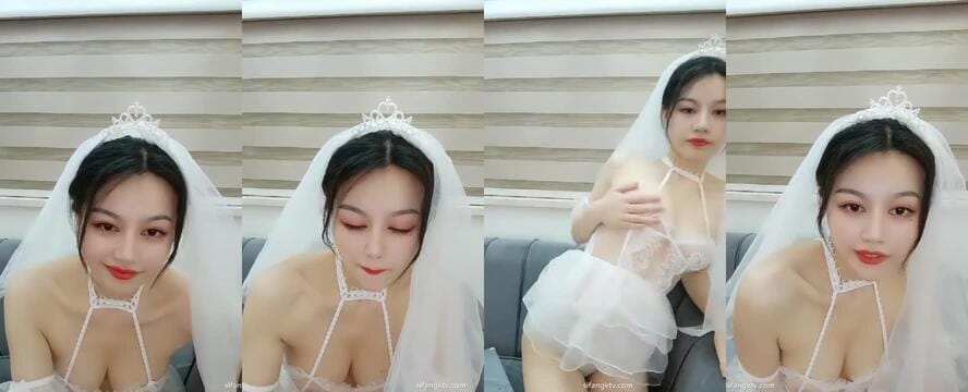 成熟美女 奶柔 穿婚紗揉奶誘惑 Part (1)