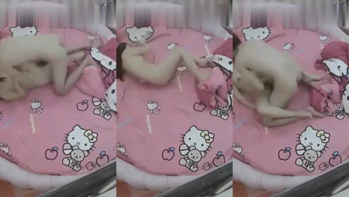 放暑假的情侣迫不及待想打炮 却不知待的房已安装监控