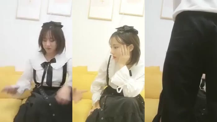 与家庭教师样清纯气质妹子约啪，爽到一半男子的同伙也加入战局～