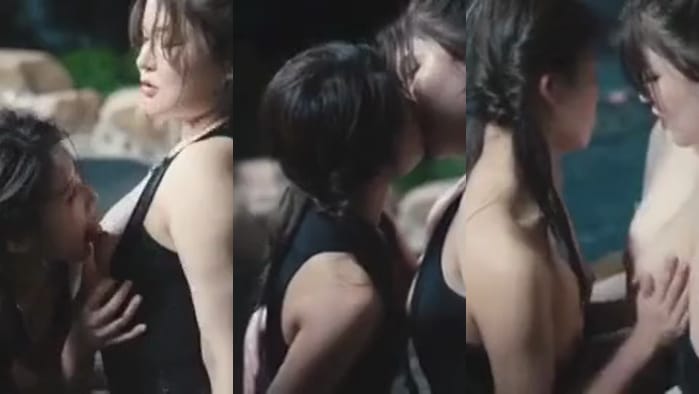 温泉池的美艳百合