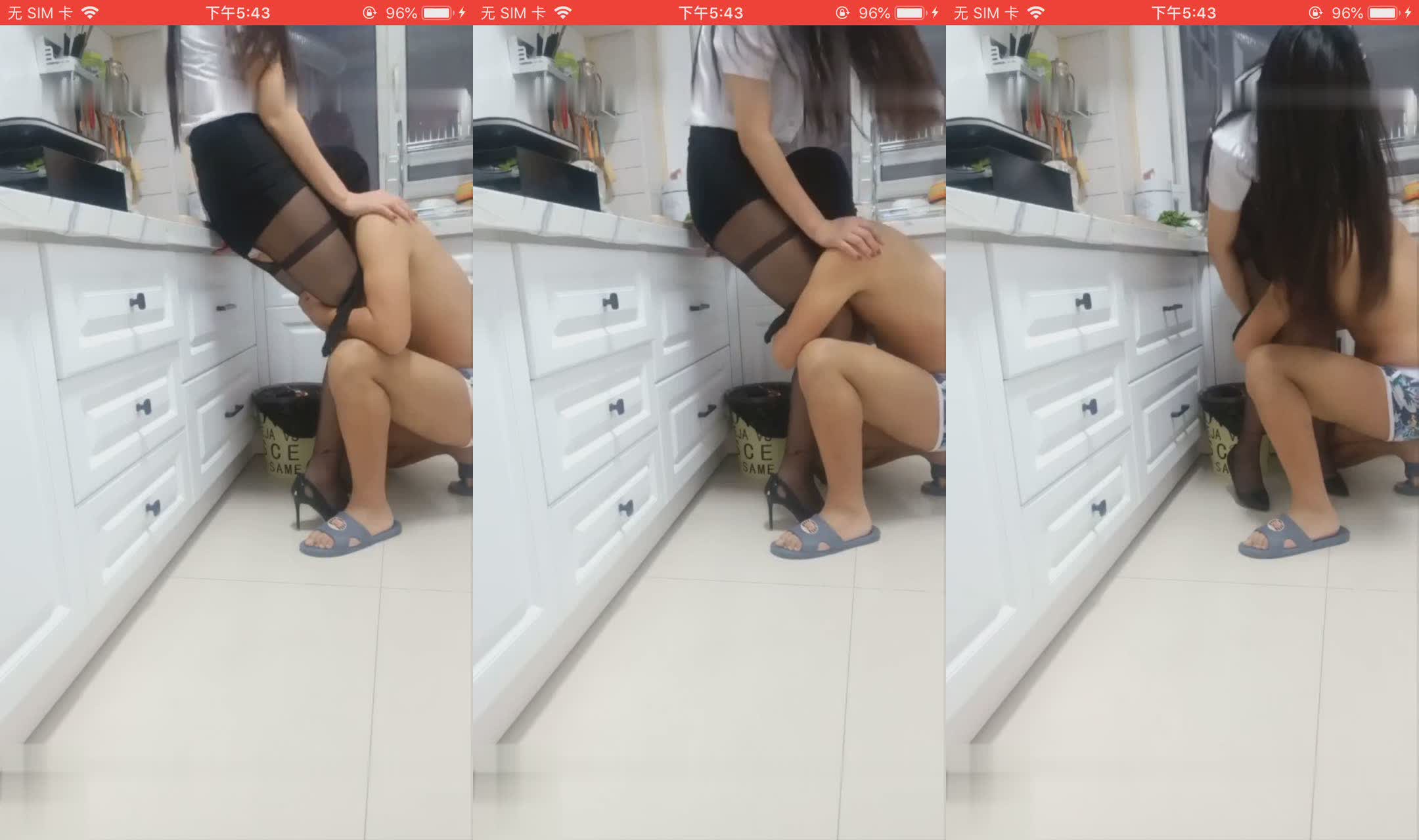 敢射弄死你厨房啪啪有点婴儿肥的性感黑丝美女厨房做饭做到一半就干起来了